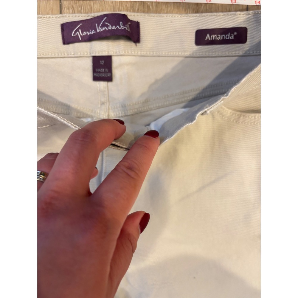 Gloria Vanderbilt Amanda Classic Fit Beige Pants Women's Size 12 - Picture 3 of 7